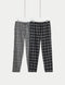 2pk Brushed Cotton Checked Pyjama Bottoms